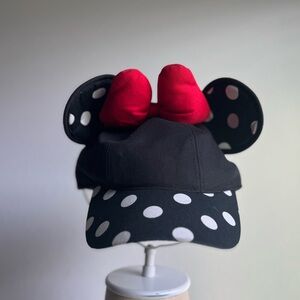 DISNEY PARKS Disneyland Resort Minnie Mouse Baseball Cap Ears & Bow Snapback Hat